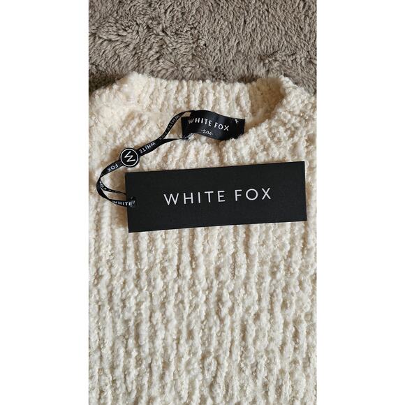 White Fox Leave Home Without Me Sweater, Cream, NWT, NEW Sz S/M - Picture 13 of 13